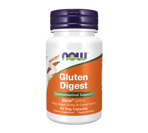 Добавка для переваривания глютена, Gluten Digest, Now Foods, 60 капсул