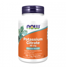 Цитрат калия, Potassium Citrate, Now Foods, 180 вегетарианских капсул