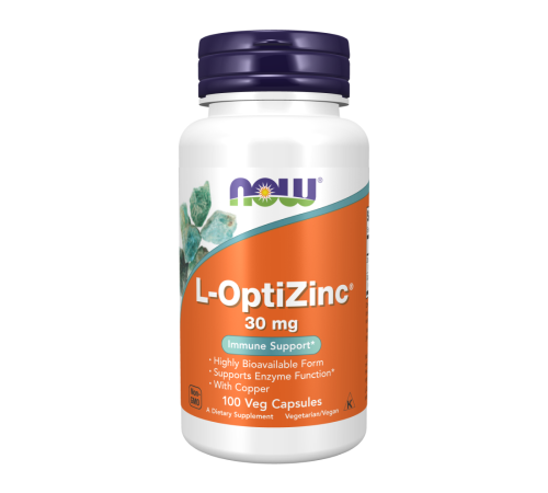 Цинк с медью, L-OptiZinc, Now Foods, 100 капсул