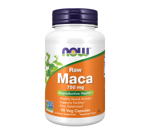 Мака необработанная, Maca, Now Foods, 90 капсул