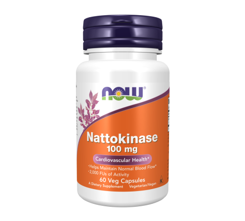 Наттокиназа, Nattokinase, Now Foods, 60 капсул