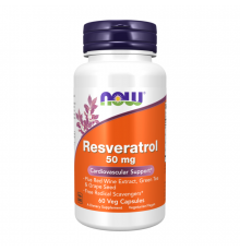 Натуральный ресвератрол, Natural Resveratrol, Now Foods, 60 капсул
