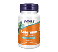 Селен, Selenium, Now Foods, 100 таблеток
