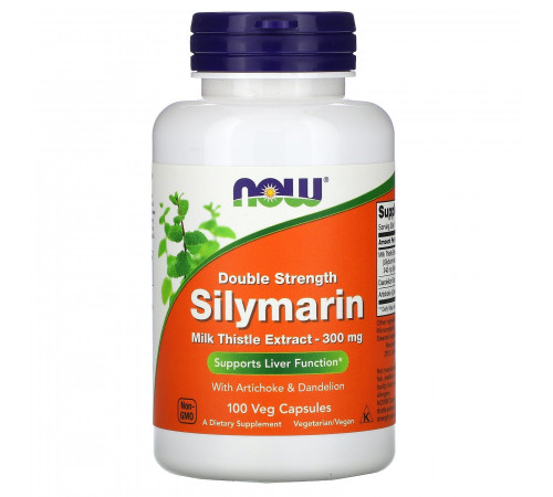 Силимарин и экстракт расторопши, Silymarin, Now Foods, 100 капсул