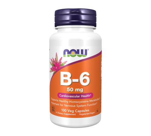 Витамин В6, Vitamin B6, Now Foods, 100  капсул