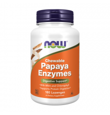 Жевательные пастилки с ферментами папайи, Papaya Enzymes, Now Foods, 180 жевательных пастилок