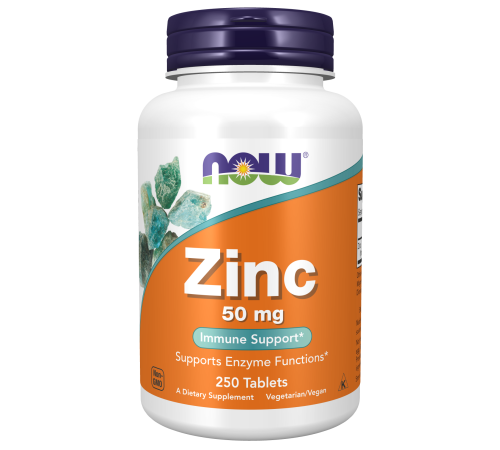 Цинк, Zinc, Now Foods, 250 таблеток