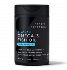 Рыбий жир с омега-3, Omega-3 Fish Oil, Sports Research, 90 капсул