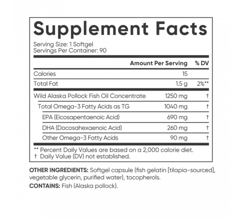 Рыбий жир с омега-3, Omega-3 Fish Oil, Sports Research, 90 капсул