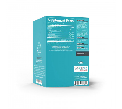 Порошок масла MCT, MCT Oil Powder, Bubs Naturals, 14 пакетиков