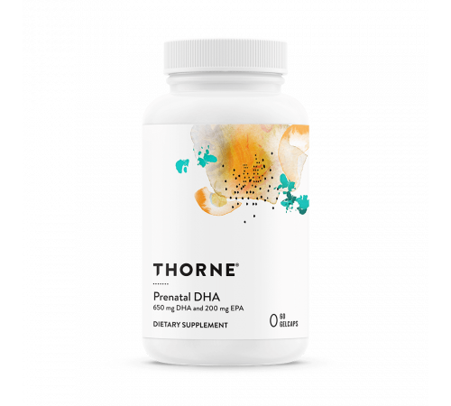 ДГК для беременных и кормящих мам, Prenatal DHA, Thorne, 60 капсул