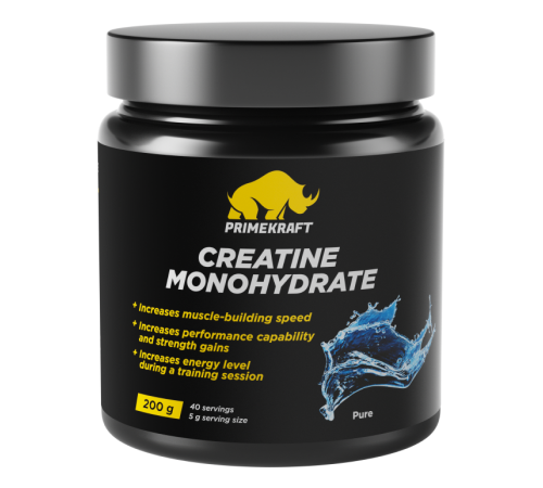Креатин моногидрат, Creatine Monohydrate pure, Prime Kraft, 200 г
