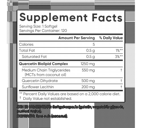 Кверцетин, Quercetin, Sports Research, 120 капсул