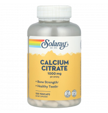 Цитрат кальция, Calcium Citrate, Solaray, 120 растительных капсул