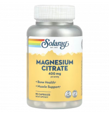 Solaray Магний Цитрат, Magnesium Citrate, 90 капсул