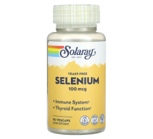 Селен бездрожжевой, yeast-free Selenium, Solaray, 90 вегетарианских капсул