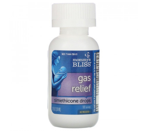 Симетиконовые капли от газообразования у детей, Gas relief simethicone drops, Mommy's Bliss, 30 мл