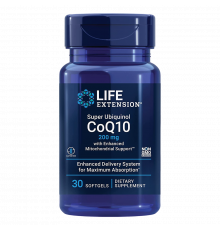 Супер убихинол (CoQ10), Super Ubiquinol CoQ10 With Enhanced Mitochondrial Support, Life Extension, 30 капсул