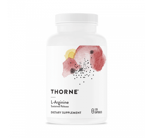 L-Аргинин, L-Arginine, Thorne, 120 капсул