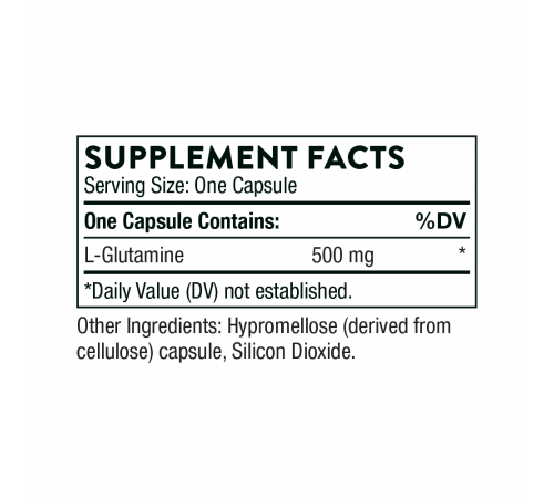 Аминокислота L-глутамин, L-Glutamine, Thorne, 90 капсул