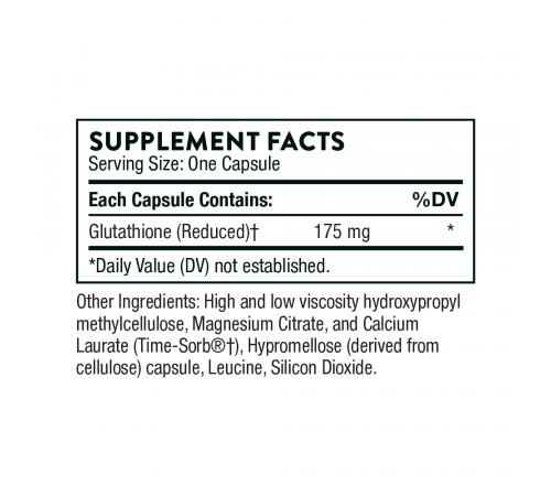 Антиоксидант Глутатион-SR, Glutathione-SR, Thorne, 60 капсул