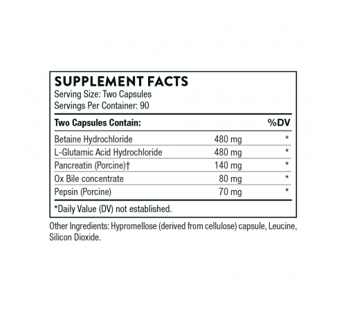Комплекс пищеварительных ферментов, Advanced Digestive Enzymes, Thorne, 180 капсул