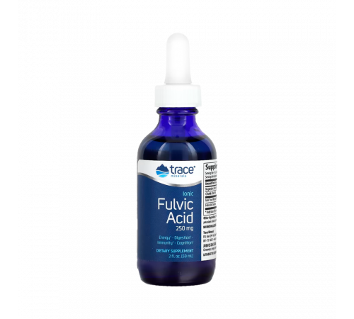 Ионная фульвокислота, Ionic Fulvic Acid, Trace Minerals, 59 мл