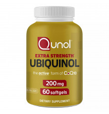 Убихинол, Extra Strength Ubiquinol, Qunol, 60 капсул