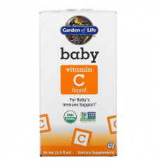 Жидкий витамин C для детей, Vitamin C Liquid, Garden of Life, 56 мл