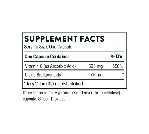 Витамин С с флавоноидами, Vitamin C with Flavonoids, Thorne, 90 капсул