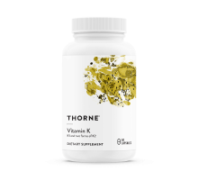 Витамин К, Vitamin K, Thorne, 60 капсул