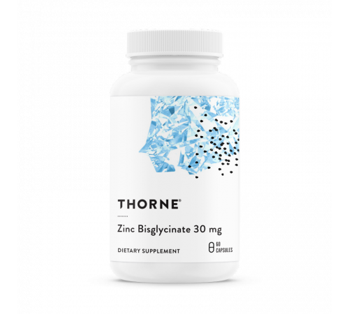 Бисглицинат цинка усиленный, Zinc Bisglycinate, Thorne, 60 капсул